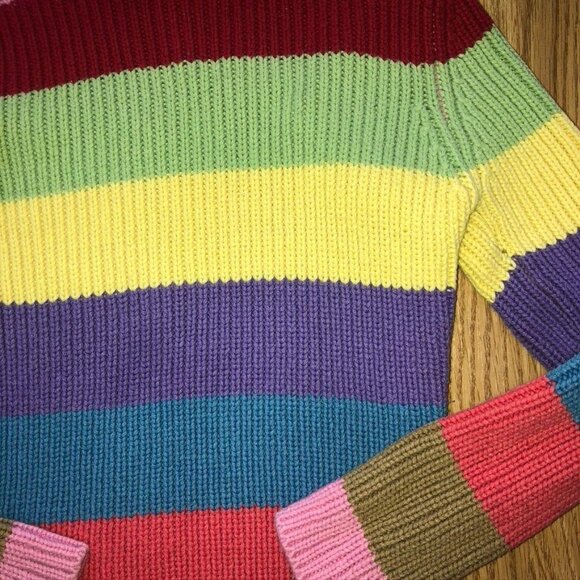 Colorful Kids Turtleneck Sweater Size S 5/6 By The Childrens Place - Picture 3 of 5